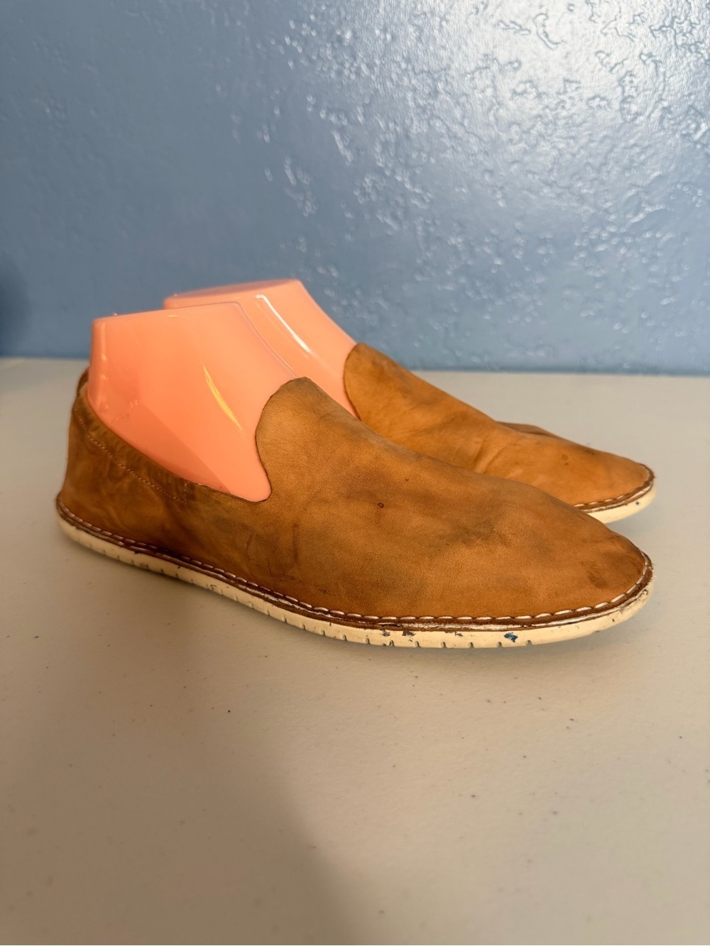 Oncept Nolita saddle tan leather flats women size 8